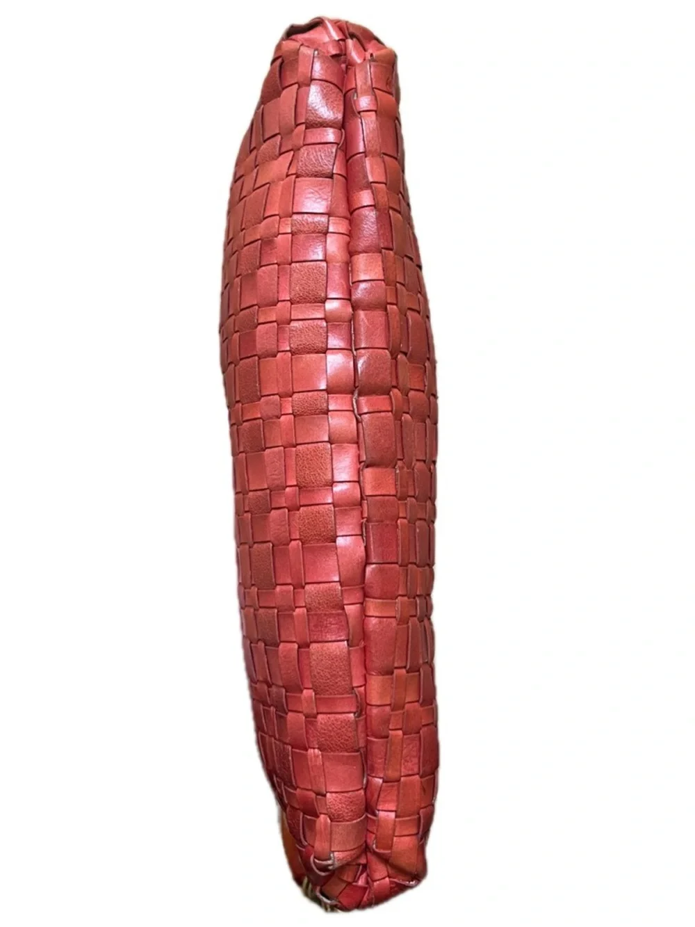 Elliott Lucca Intreccio III Woven Coral Orange Handbag - Picture 9 of 14